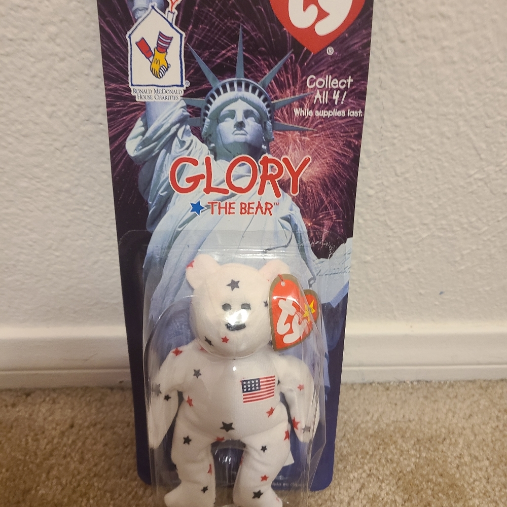 RARE AND RETIRED Ty GLORY Beanie Babie The Bear (OBO!)